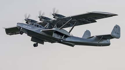 Dornier, Flugboot, Amphibium, Do24, Do 24, Do 24 ATT, Friedrichshafen, Bodensee Dornier Do 24 ATT beim Testflug am 29. September 2026 in Friedrichshafen