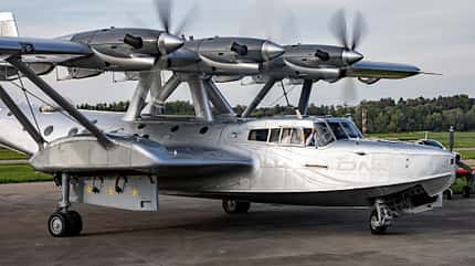 Dornier, Flugboot, Amphibium, Do24, Do 24, Do 24 ATT, Friedrichshafen, Bodensee Dornier Do 24 ATT beim Testflug am 29. September 2026 in Friedrichshafen