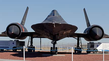 Lockheed, SR-71, Blackbird, NASA Lockheed SR-71A Blackbird 844 der NASA von vorne