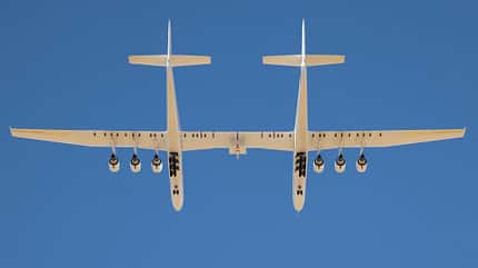 Stratolaunch, Roc, Talon-A, Hyperschall, Model 351, Scaled Composites, Mojave Riesenflugzeug Stratolaunch "Roc" in Aktion am 2. Oktober 2026.