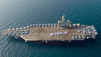 USS Abraham Lincoln: Dreh für Top Gun 2