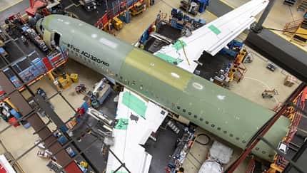 Erste ACJ320neo in der Endmontage