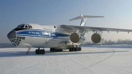 Iljuschin IL-76TD-90VD landet erstmals in der Antarktis