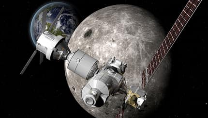 Gemeinsame Raumstation im Mond-Orbit