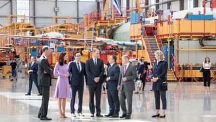 Britische Royals zu Besuch bei Airbus