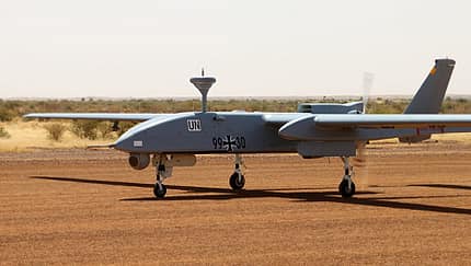 Erster Testflug mit Heron 1 in Mali