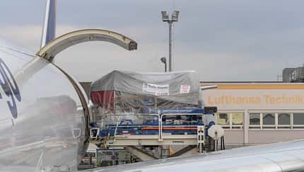 Probelauf für Ersatztriebwerk-Logistik