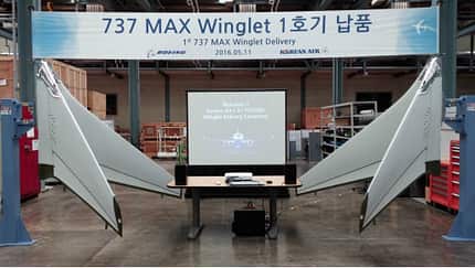 Korean Air übergibt erste 737-MAX-Winglets