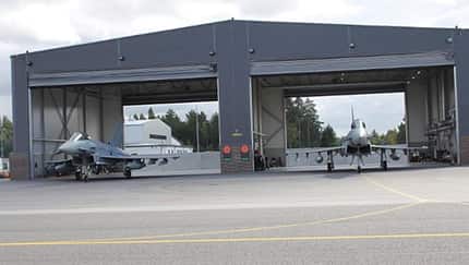 Eurofighter üben mit ungarischen Gripen