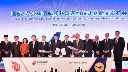 Lufthansa und Air China unterzeichnen Joint Venture