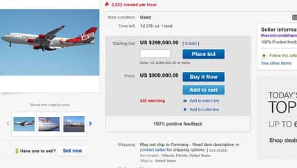 Boeing 747 bei eBay zu kaufen