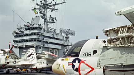 Flugzeugträger der US Navy in Aktion