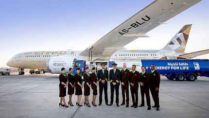 Etihad-Passagierflug mit neuem Biofuel aus Salzwasserplantage