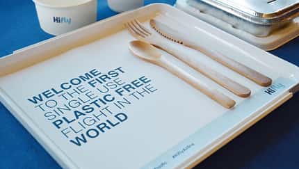 Hi Fly fliegt ohne Plastik in der Kabine