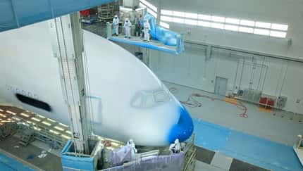 Airbus lackiert Schildkröte auf ANA-A380