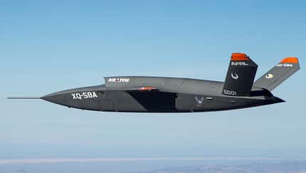 Kratos XQ-58A beim Erstflug im März 2019.