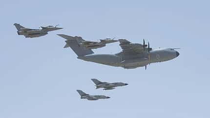Airbus A400M der Luftwaffe für Tankereinsatz in Jordanien.