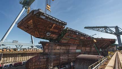 CVN 79 Kennedy Upper Bow Lift