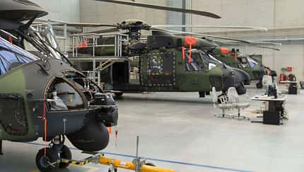 NH90 der Heeresflieger bei der Wartung.