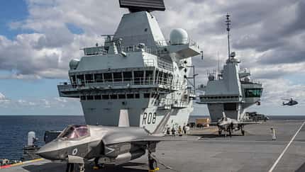 Lockheed Martin F-35B der britischen Streitkräfte auf der HMS 