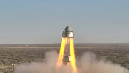 Boeing CTS-100 Staliner Startabbruchtest in New Mexico.