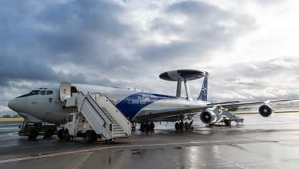 Boeing E-3A AWACS der NATO mit Sonderanstrich 70 Jahre NATO.