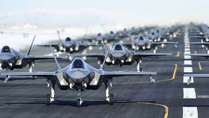 Lockheed Martin F-35A "Elephant Walk" auf der Hill AFB im Januar 2020
