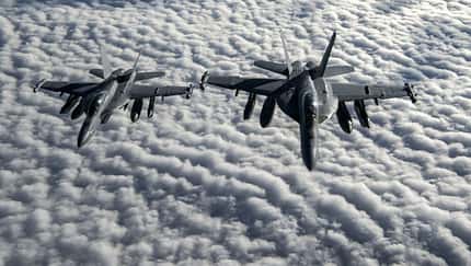 Boeing EA-18G Growler über Afghanistan.