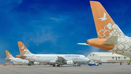 Airbus A320 der Cham Wings Airlines aus Syrien.