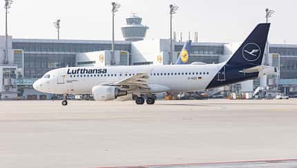 Airbus A320-200 der Lufthansa in München.
