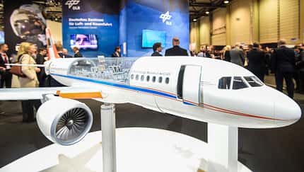 Messestand DLR auf der ILA 2018.