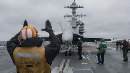 Flugdeckzertifizierung der "Gerald R. Ford" im März 2020.