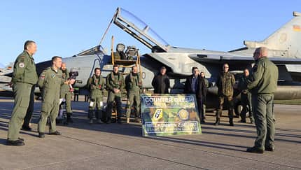 Rückkehr der letzten Tornados der Luftwaffe vom Einsatz in Jordanien am 1. April 2020 in Büchel.
