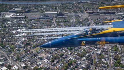 Blue Angels und Thunderbirds über New York