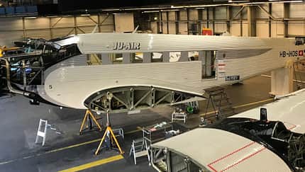 Junkers Flugzeugwerke verlassen Dübendorf