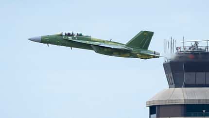 Die erste Boeing F/A-18F Block III flog Anfang Juni 2020 in St. Louis zum ersten Mal.