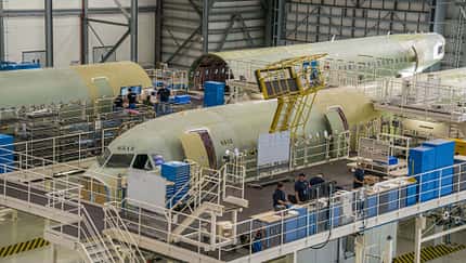 Airbus A320-Endmontagelinie in Mobile, Alabama.