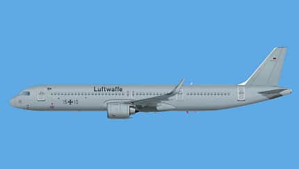 Airbus A321LR für die Flugbereitschaft.