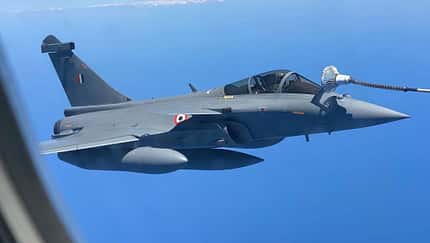 Am 27. Juli 2020 starteten die ersten fünf Dassault Rafale für Indien in Bordeaux-Merignac zum Überführungsflug nach Ambala.