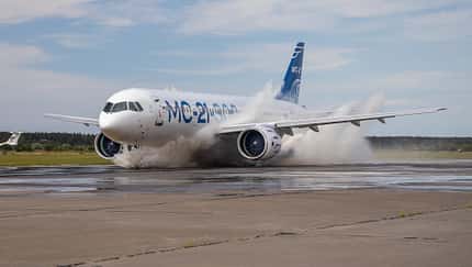 MS-21-300 absolviert Spritzwassertest