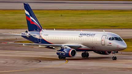 Teilverpackter Superjet flog zwei Wochen durch Russland