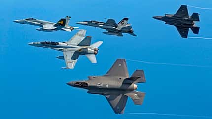 First Aircraft Arrival off the F-35A Joint Strike Fighter
