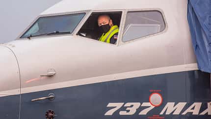 FAA-Administrator Steve Dickson hat sich am 30. September 2020 persönlich ans Steuer einer modifzierten Boeing 737 MAX 7 gesetzt.