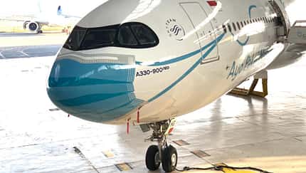 Auch Garuda fliegt jetzt mit Maske