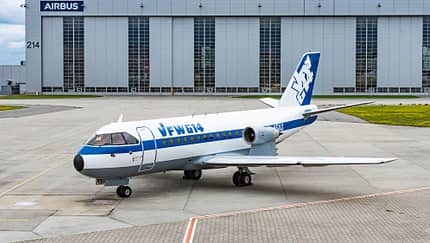 VFW 614 erstrahlt bei Airbus in neuem Glanz