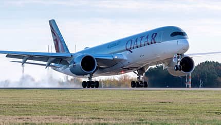 Qatar eröffnet die Südbahn - mit einer A350