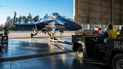 Blue Angels-Hornet steht jetzt im Museum