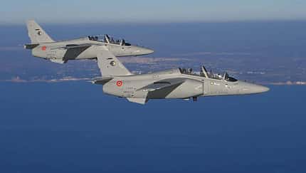 Die ersten beiden Leonardo T-345A trafen am 22. Dezember 2020 in Lecce-Galatina ein.