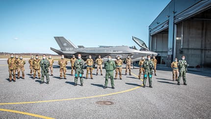 F-35A aus Italien in Ämari.