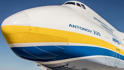 Antonow 225 ist zu Besuch in Leipzig